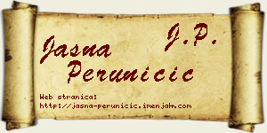 Jasna Peruničić vizit kartica
